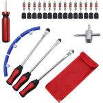 Kit professionnel 3 pi�ces pour d�monte pneus - levier et cuill�res en acier pour moto / voiture / v�lo, ...