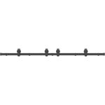 Kit de quincaillerie de porte coulissante 183 cm acier noir cfw70723