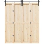 Vidaxl - kit de quincaillerie de porte coulissante 183 cm acier noir