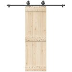 Kit de quincaillerie de porte coulissante 183 cm acier noir - vidaxl
