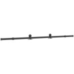 Kit de quincaillerie de porte coulissante 213, 5 cm acier noir cfw995357