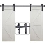 Petites ecrevisses - 244cm kit de quincaillerie porte coulissante rail porte pour grange chambre garage ...