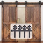 244cm kit de quincaillerie porte coulissante rail de porte coulissante pour grange garage chambre double ... 244cm kit de quincaillerie porte coulissante rail de porte coulissante pour grange garage chambre double ...