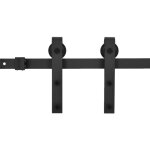 Kit de quincaillerie de porte coulissante skien 200 cm noir cfw58705