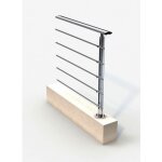 Levigne - kit rallonge 1 poteau ellipsis aluminium - garde corps longueur inox brillant 100 cm