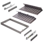 Kit de range - chaussures extractible pour armoires quartz, r�glable, module 800mm, acier, aluminium ...