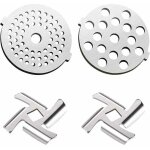 Jalleria - kit de remplacement pour hachoir viande �lectrique 2pcs lame de hachoir � viande 2pcs plaques ...