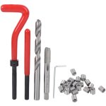 Kit de r�paration de filetage m8 (25 pi�ces) : taraud, foret et outils de r�paration de filetages endommag�s ...