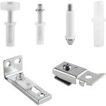 Kit de r�paration de porte pliable 6 pi�ces avec pivots de 0, 95 cm, roue de guidage de 2, 2 cm � 2, ...