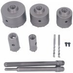 Jeffergarden kit de scie cloche pour bton, 9 pices, 30  100mm, ciment, maonnerie, pierre, brique, ...
