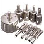 Kit de scie cloche diamant�e pour couper le verre, le carrelage, la c�ramique et le marbre (8 mm, 10 ...