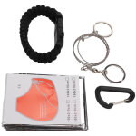 Kit de scie � fil en acier inoxydable avec boussole, montre et sac de couchage multifonctionnel pour ...