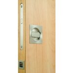 Kit serrure � condamnation design carr� - finition : inox bross� - - kintech