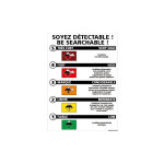 Kit signalisation avalanche (h0359) - plastique pvc 1, 5 mm - 300 x 420 mm