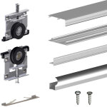 Slid'up by mantion - kit slid'up 210 aluminium anodis� naturel pour 3 portes de placard coulissantes ...