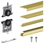 Slid'up by mantion - kit slid'up 210 aluminium anodis� or pour 3 portes de placard coulissantes 16 mm ...