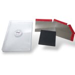 Kit de spatules inox de finition avec �tui outillage carreleur 2. 0