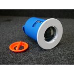 Kit spot encastr avec botier re2020 et douille gu10 230v cable + collerette blanche bbc tanche ip65 ...
