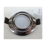 Brumberg - kit spot led 6w encastr� � 82mm chrome orientable 25� avec lampe 3000k 500lm g5. 3 12v et ...