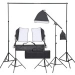 Kit de studio photo avec ensemble d'�clairage, noir, 3094676