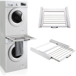 [en. casa] - kit de superposition pour lave - linge s�che - linge standard 60 cm avec porte - serviettes ...