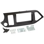 Kit support autoradio compatible avec kia picanto noir 11 - 17 sans bouton start and stop