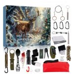 Kit de survie pour calendrier de l'avent pour hommes, kit de survie avec cordon de parachute, lampe de ...