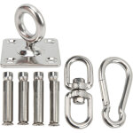 Kit de suspension pour hamac en acier inoxydable, support de plafond pivotant pour balan�oire de yoga ...