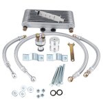 Kit de syst�me de radiateur de refroidissement d'huile moteur de refroidisseur d'huile de moto de 125 ...