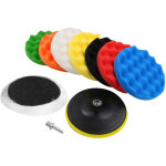 Kit de tampons de polissage en �ponge, 10 pi�ces, pour polisseuse de voiture, avec adaptateur de perceuse, ...