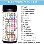 Kit de test d'eau potable 16 en 1 kits de test de duret� professionnels bandelettes de test d'eau du ...