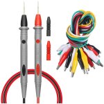Kit de test multim�tre 1000 v 20 a num�rique electronique sonde 10pcs soud� fils de test avec pinces ...