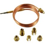 Kit thermocouple gaz, m6x0, 75 avec remplacement d'crou adaptateur universel, 150 cm