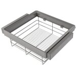 Kit tiroir en fil mtallique et rack ajustable quartz pour armoires, glissires extension totale et  ...