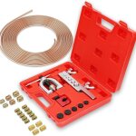 [jamais utilis�] kit tuyau frein voiture, ligne frein en acier cuivr�, avec cintreuse tube cuivre, id�al ...