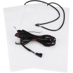 Kit universel de coussins chauffants pour si�ge de voiture en fiber de carbone, 2 pi�ces, avec interrupteur ...