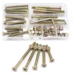 Kit de vis et �crous pour cadre de lit, pi�ces de berceau, jeu de 25 vis pour lit superpos� m6 - 1x40mm ...