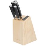 Kitchenaid gourmet set de couteaux en acier japonais 5 pi�ces avec aiguiseur et bloc en bois de bouleau ...