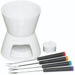 Kitchencraft kitchencraft fondue de chocolat de cramique et acier inoxydable 4 fourchettes 12 x 14 cm ...