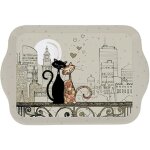 Mini plateau en m�lamine chats amoureux skyline 20 cm