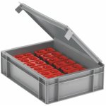 Kke - bac gerbable norme europe avec couvercle int�gr� l30l