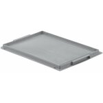 Kke - couvercle pour bac plastique gerbable norme europe gris 400 x 300 x 30mm