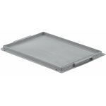 Couvercle pour bac plastique gerbable norme europe gris 800 x 600 x 33mm