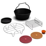 Klarstein aerovital deluxe friteuse sans huile accessoires - grille, set bbq, plaque pizza, moule gteau, ...