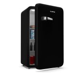 Klarstein audrey evo r�frig�rateur r�tro, 112l, frigo noir 1 porte, silencieux 40 db, porte r�versible, ...