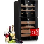 Klarstein - cave  cigares & cave  vin el dorado 89 - tactile 89 l led - noir