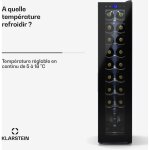 Klarstein - cave a vin caves  vin de conservation de 50l porte en verre cave a vins  zone unique bar ...