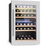 Klarstein - cave a vin encastrable, caves  vin de 132l avec une porte en verre, cave a vins  double ...