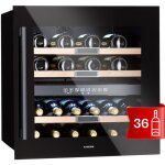 Cave a vin encastrable, caves  vin de conservation de 85l, porte en verre, cave a vins  double zone, ...