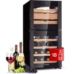 Klarstein - cave a vin et fromage, rfrigrateur  vin et fromage, porte en verre, cave  vin vieillissement, ...